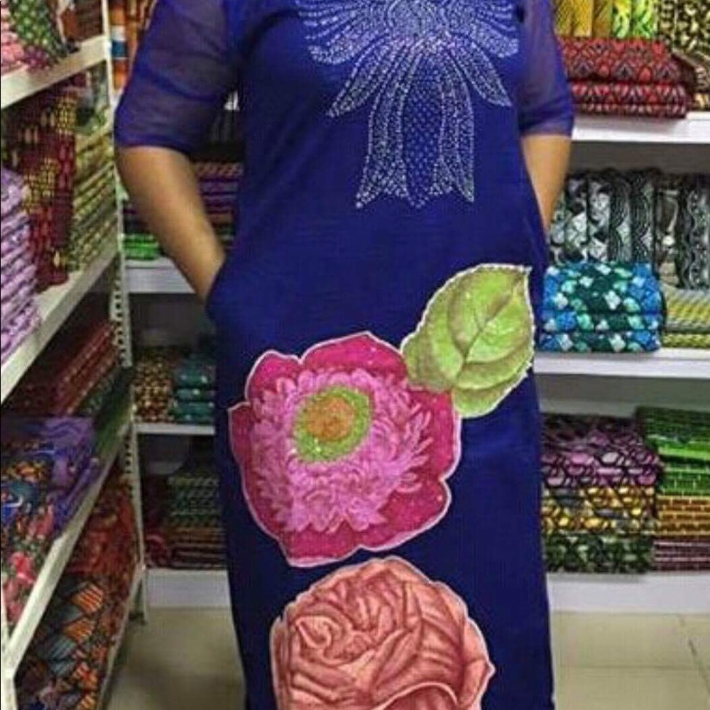 Beautiful Material With Flower Pattern - image 2